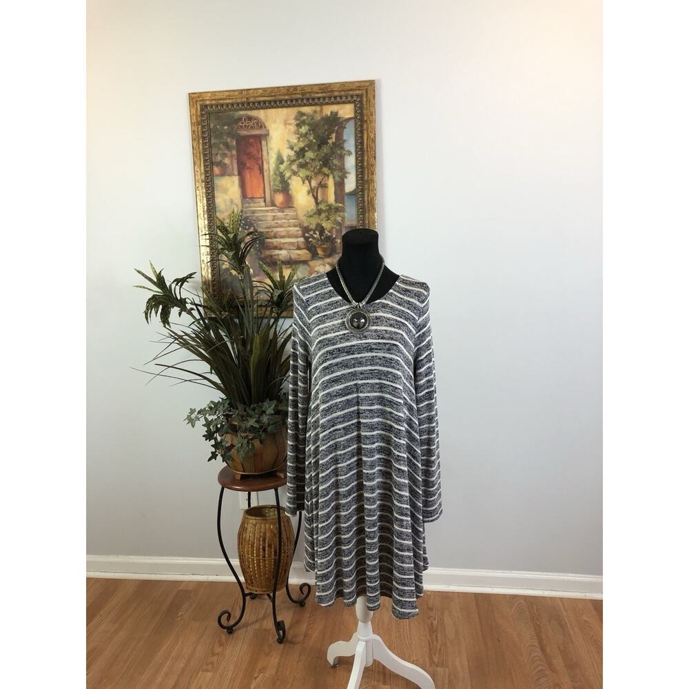 Unbranded Women Dress‎ Large Boho Artsy Lagenlook Summer Long Sleeve Pullover